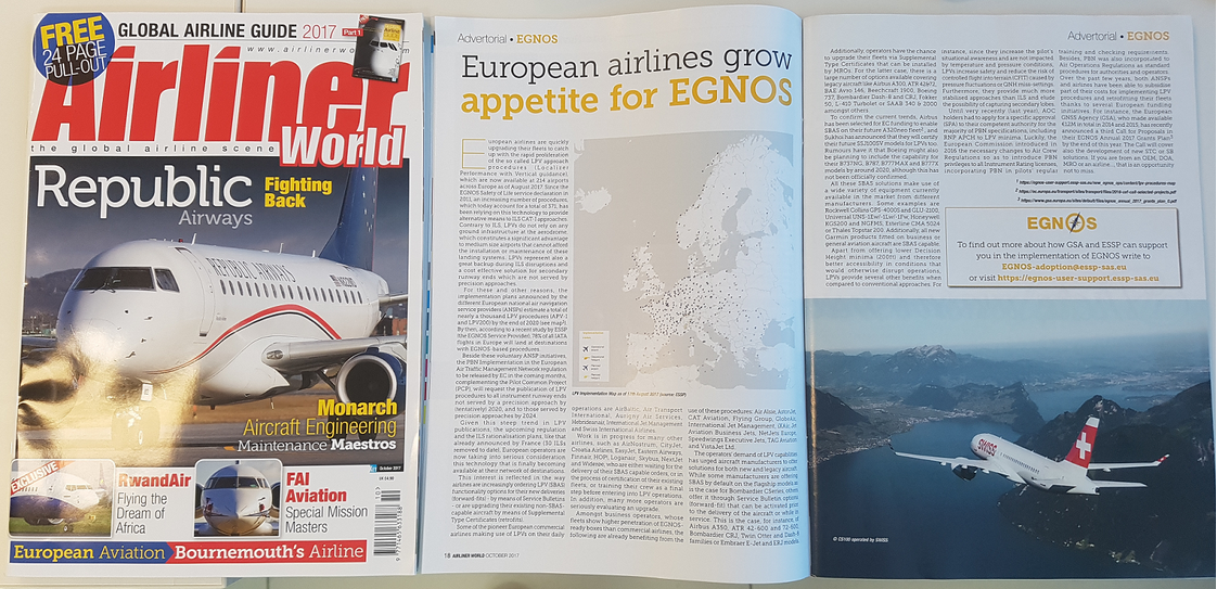 New EGNOS article in Airliner World magazine